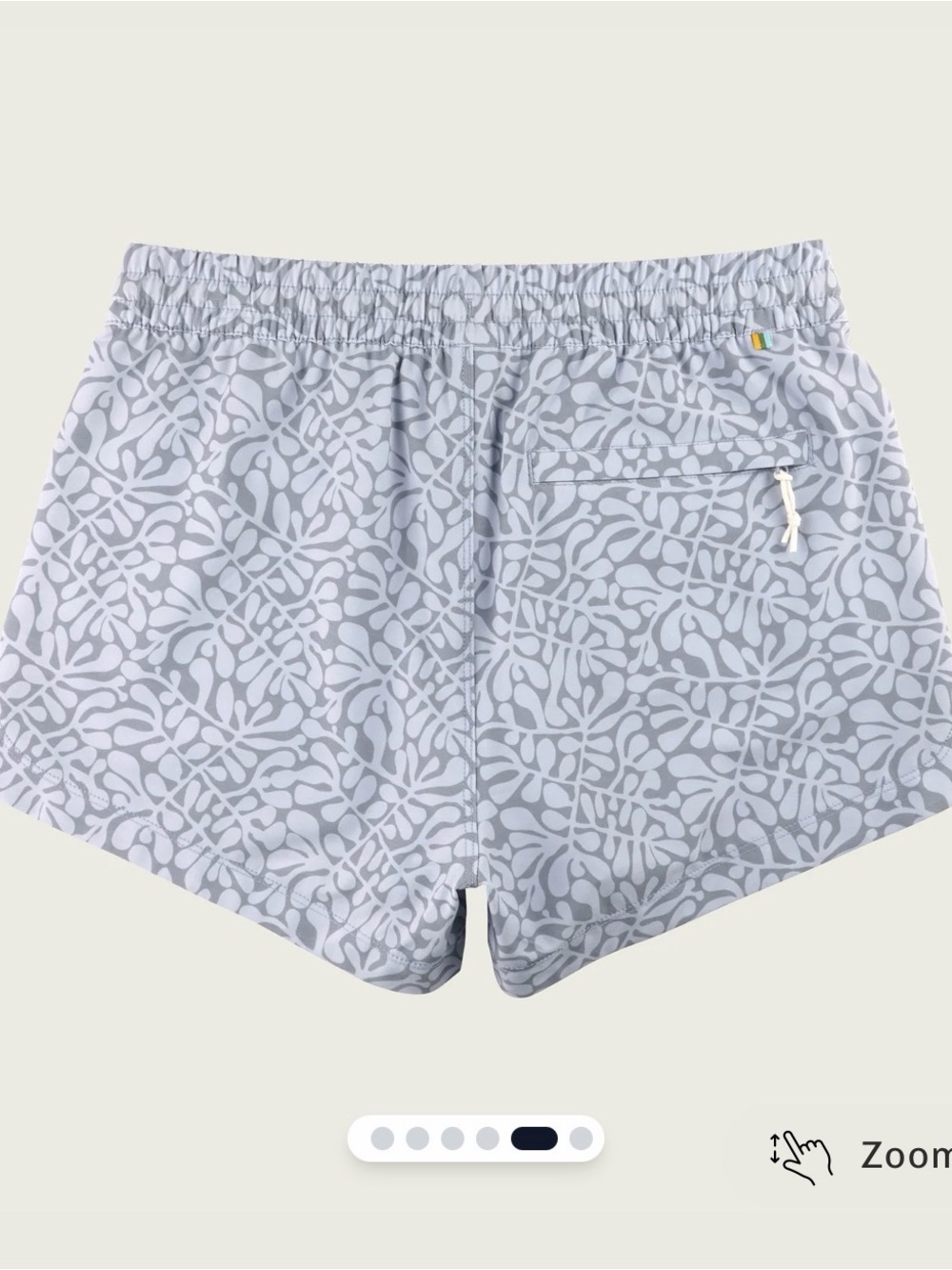 Marsh Light Blue Printed Athletic Shorts with Elastic Waist - Picture 3 of 6